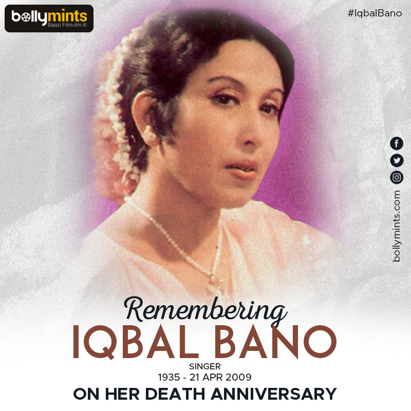 Remembering Singer #IqbalBano Ji On Her #DeathAnniversary !