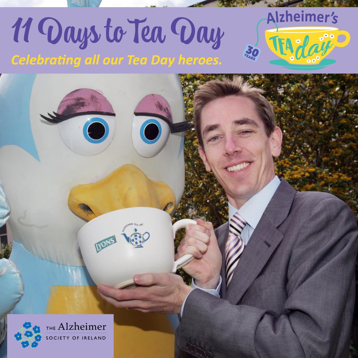 Here’s a very young looking Ryan Tubridy helping  to launch Tea Day. Ryan has always been, and continues to be a huge champion of Tea Day 💪☕

Sign up for #TeaDay2024 now on teaday.ie