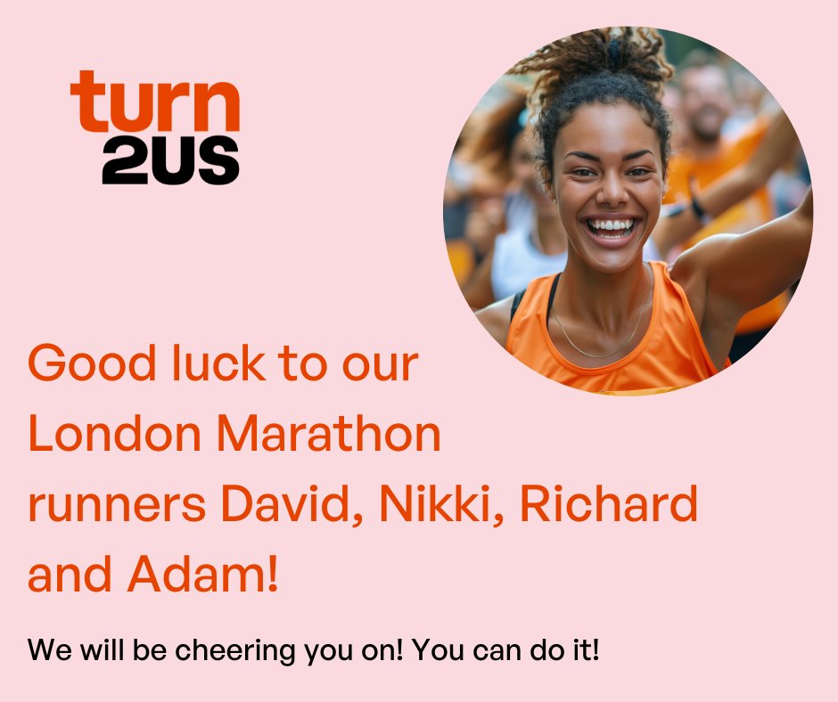 We're sending a huge GOOD LUCK to David, Nikki, Richard and Adam - our brilliant London Marathon runners today! We'll be cheering you along all the way. Thank you for all your hard work so far - it's almost time to celebrate! #LondonMarathon