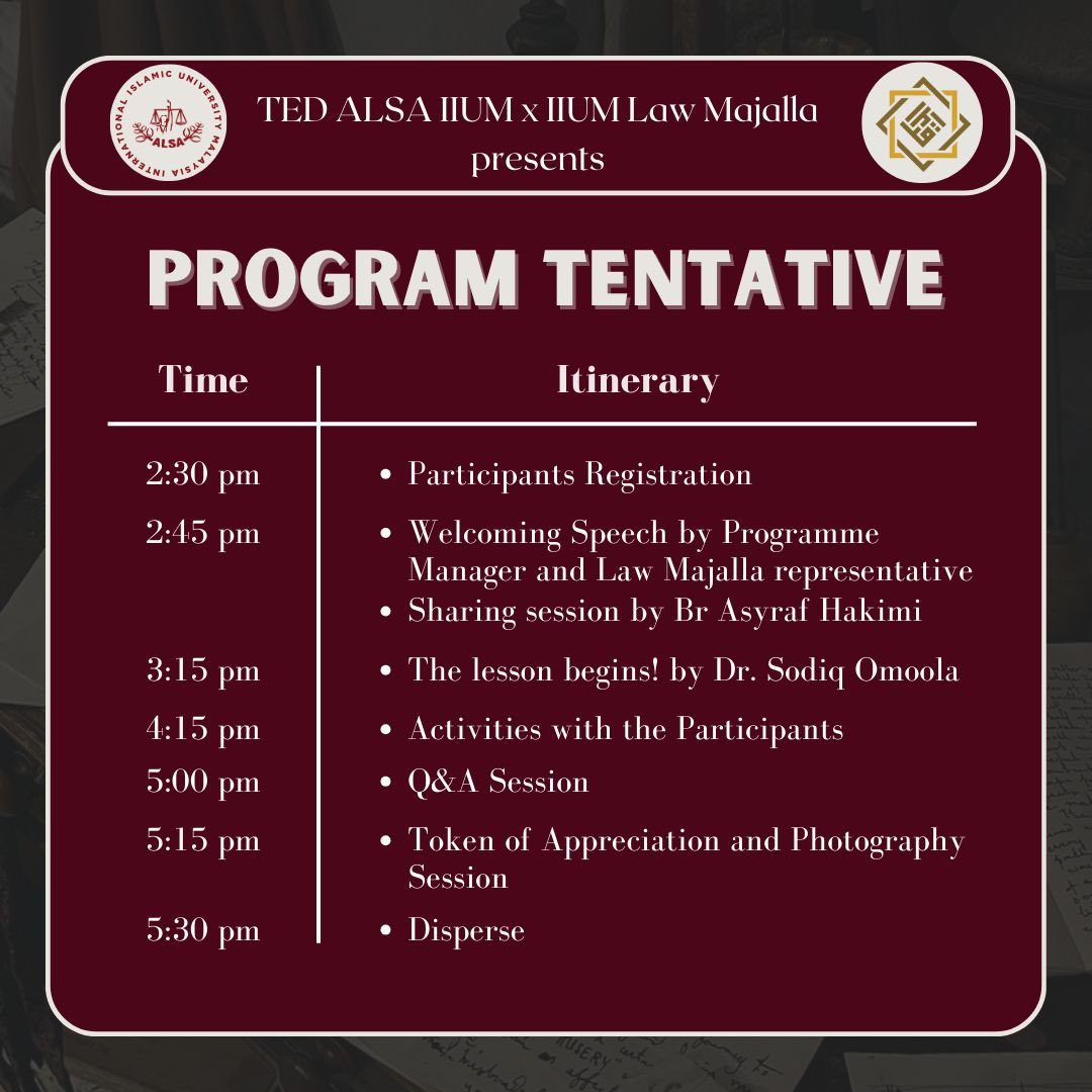 IIUMLawMajalla's tweet photo. *Get Published!: How to Write and Publish Your Journal Article*

Assalamualaikum wbt and Greetings!

🚀📝 Calling all aspiring writers! Don't miss our upcoming Article Workshop! 

📄 Understand the benefits of writing and publishing journal articles on current legal issues https://t.co/M3hiKGTFgz