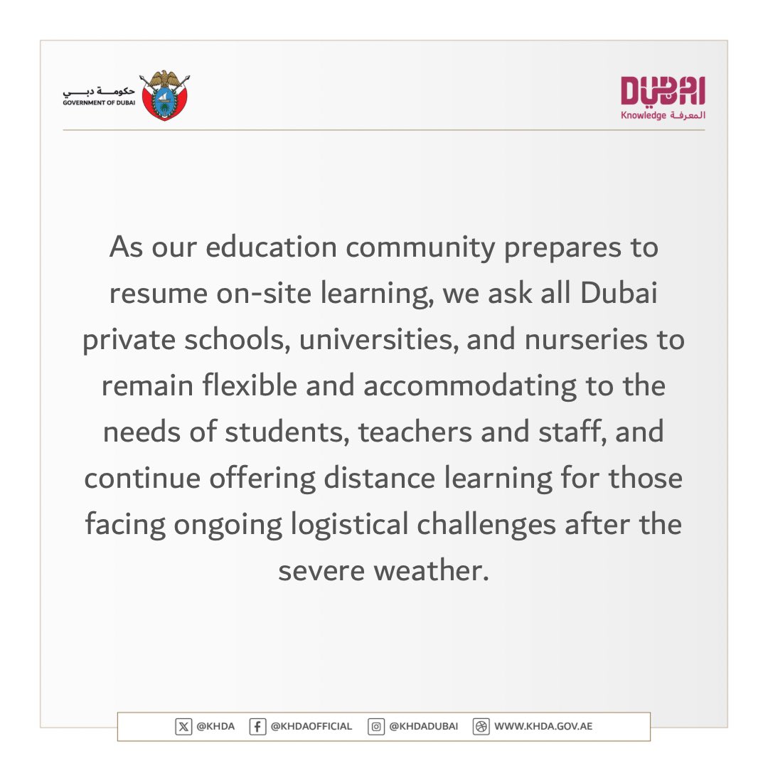 KHDA | هيئة المعرفة والتنمية البشرية بدبي (@KHDA) on Twitter photo 2024-04-21 07:00:55