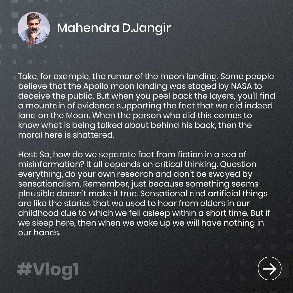 mahendradjangir's tweet image. Conspiracy Theories: Fact vs. Fiction

#Vlog1 #Sunday #VLOG