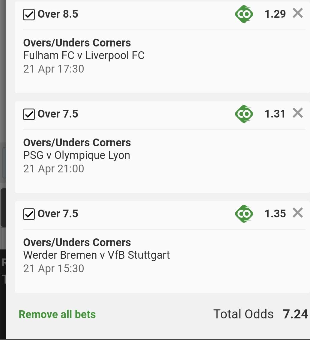 The secrecy ⚽⚽⚽ #soccer ⚽⚽⚽ Small odds but profit everyday 🤝 #betway. #Bundesliga #betway #PremierLeague #betway. #Ligue1 #corners Odds 7 Code.....U1A015F6E Bet responsibly 🚨