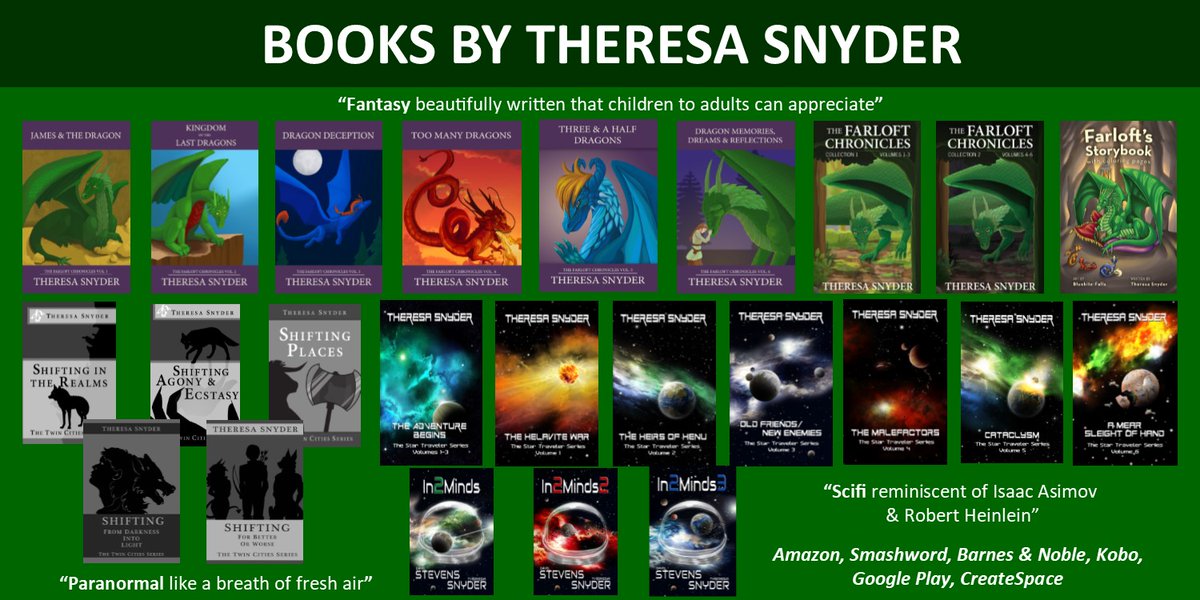 Theresa's collection on Amazon in #paperback amazon.com/Theresa-Snyder…
#Bookplugs