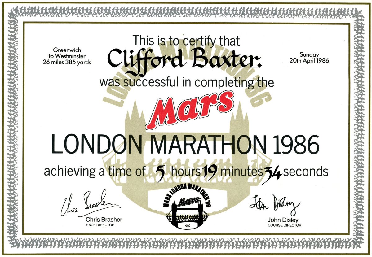 Good luck to everyone competing in the London Marathon today. Thirty-eight years ago I set you a target to beat 😉