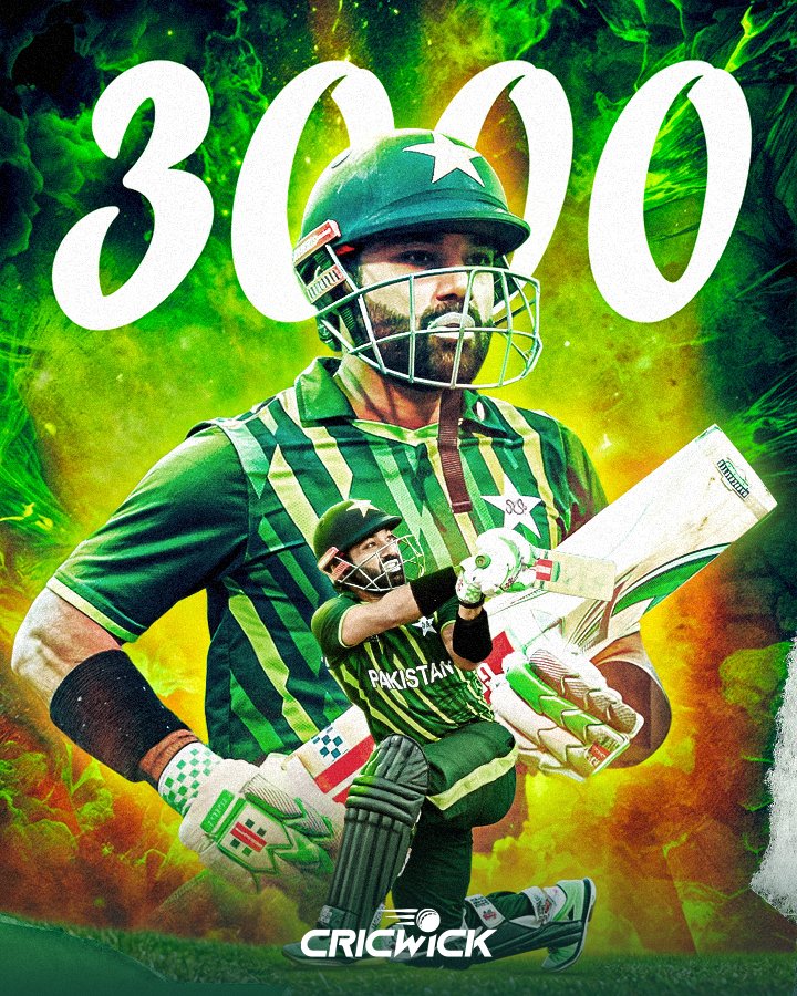 "Mohammad Rizwan, Pakistan's wicketkeeping sensation! Elegant batting, razor-sharp reflexes, and a never-say-die attitude make him a fan favorite. Leading the team with grit and determination, Rizwan is the backbone of Pakistan's cricket revival. #RizwanTheRock #PakistanCricket"