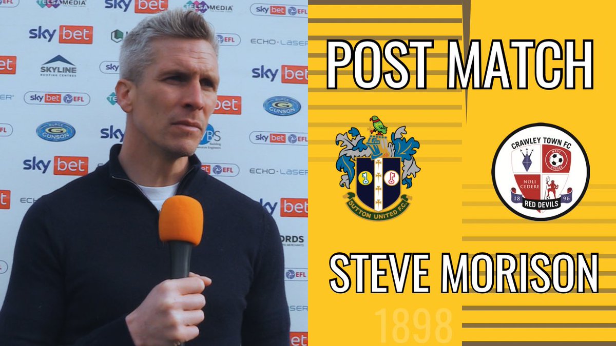 POST MATCH Steve Morison <a href="/suttonunited/">Sutton United</a> 2 <a href="/crawleytown/">Crawley Town FC</a> 2 <a href="/SkyBetLeagueTwo/">Sky Bet League Two</a> 20/04/2024 

📺🔗youtu.be/itD5liiGSog?si…