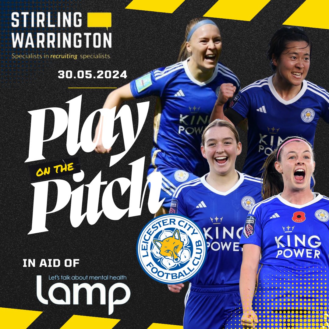 Unleash your inner @Stierney_3 whilst supporting Mental Health Advocacy across Leicester, Leicestershire & Rutland? @SWRecruitm are offering you the chance to play at #LCFC. For every £5 you donate you will get 1 entry to #WIN a place on Team SW justgiving.com/page/stirling-…