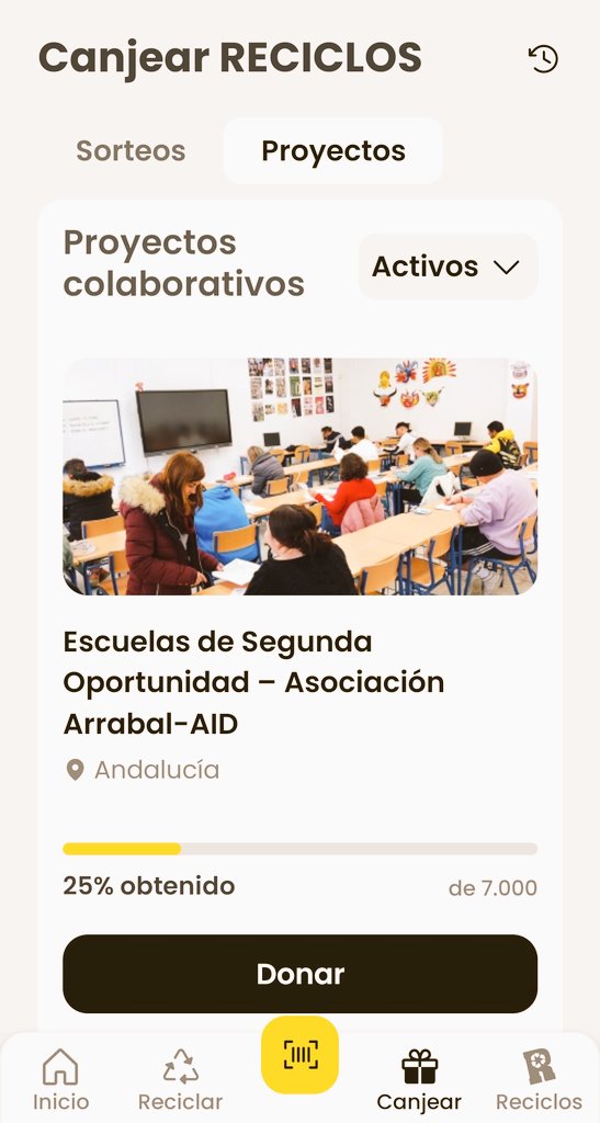 Gracias a todas las personas que han donado sus #Reciclos <a href="/ecoembes/">Ecoembes</a> a la #EscuelaSegundaOportunidad hemos alcanzado ya el 25% del objetivo. Descarga la app que te premia por reciclar ♻️ latas y botellas de plástico y apoya el #retornoeducativo de #jóvenes.
app.reciclos.com/Store