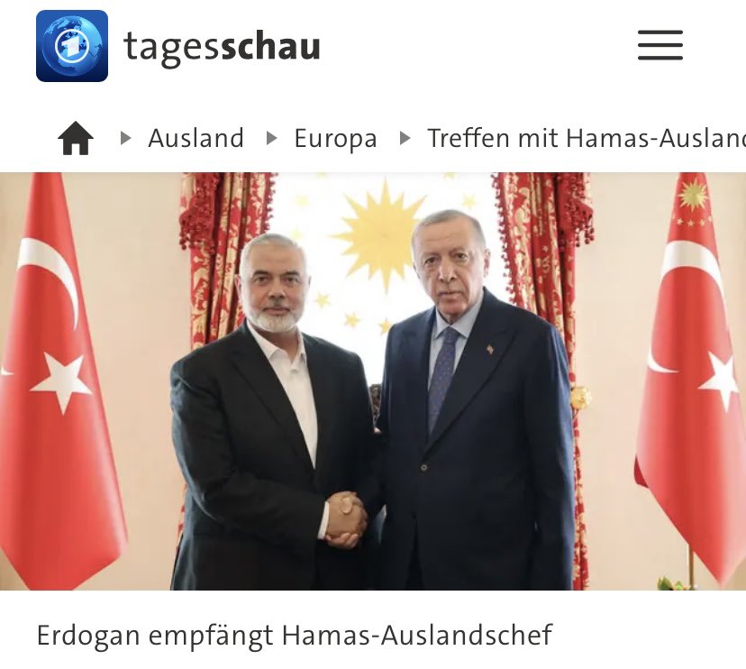 Es gibt Meldungen, dass die radikalislamistische Terror-Vergewaltiger & Entführer-Organisation #Hamas ihren Hauptsitz in die Türkei verlegen wird. Die Türkei ist ein NATO-Mitglied und will einer international anerkannten Terrorgruppe als Hauptsitz dienen? Was sagt ihr dazu?