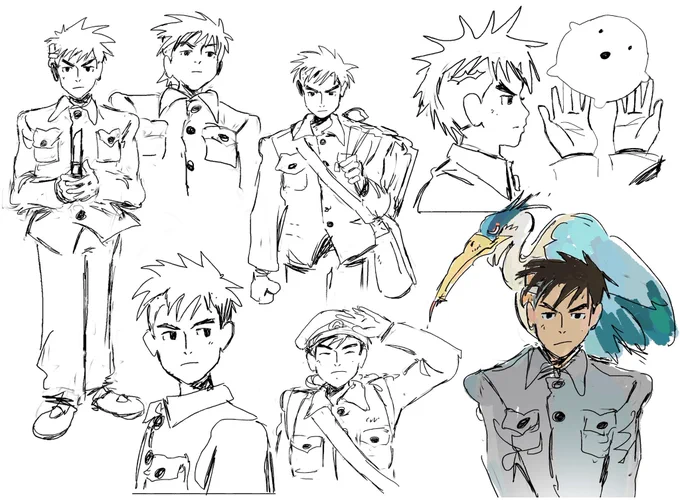 Mahito sketches #theboyandtheheron #studioghibli 