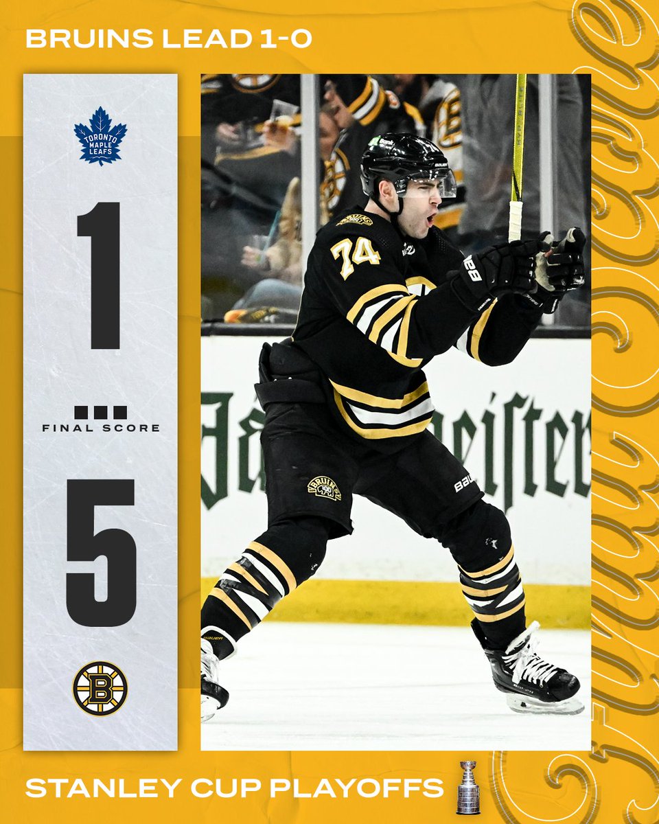 THE BRUINS TOOK CARE OF THE LEAFS FOR A 1-0 SERIES LEAD 😤