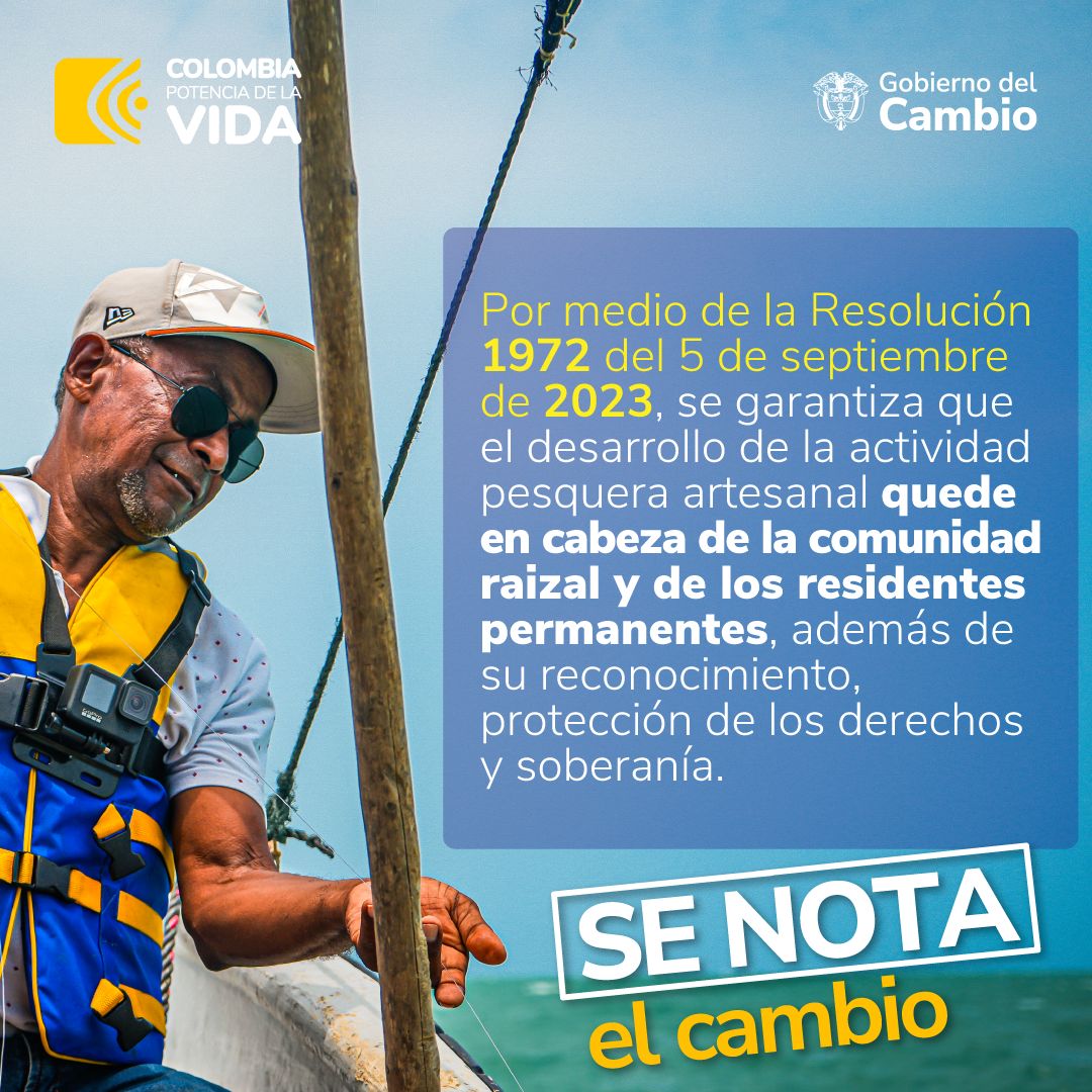 La @aunapcolombia estableció que en el Archipiélago se deberá exigir la tarjeta de residencia permanente definitiva para el otorgamiento de permisos, autorizaciones, patentes, para la actividad pesquera y acuícola. ¡Así aportamos al reconocimiento de las comunidades raizales!