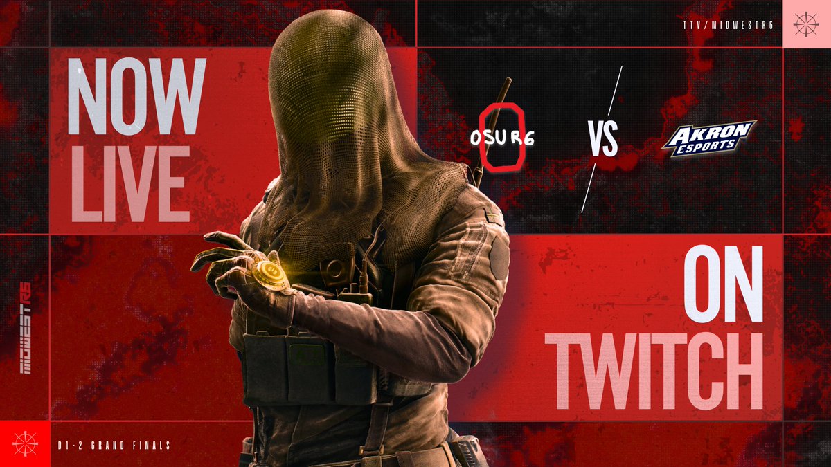 The #MWR6 𝐂𝐇𝐀𝐌𝐏𝐈𝐎𝐍𝐒𝐇𝐈𝐏 is LIVE RIGHT NOW! Make sure to check it out 👇 🆚: @BuckeyeR6 vs. @ZipsEsports 🎦: twitch.tv/midwestr6 #RainbowSixSiege | @FACEITCollege | @ByeBlueLight
