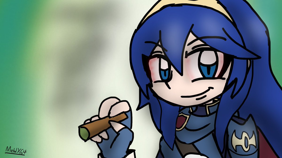 Since today is Lucina’s birthday and 4/20 at the same time, Lucina is smoking weed everyday!

#Lucina #FireEmblem #smokeweedeveryday #smokeweed #April20th #420