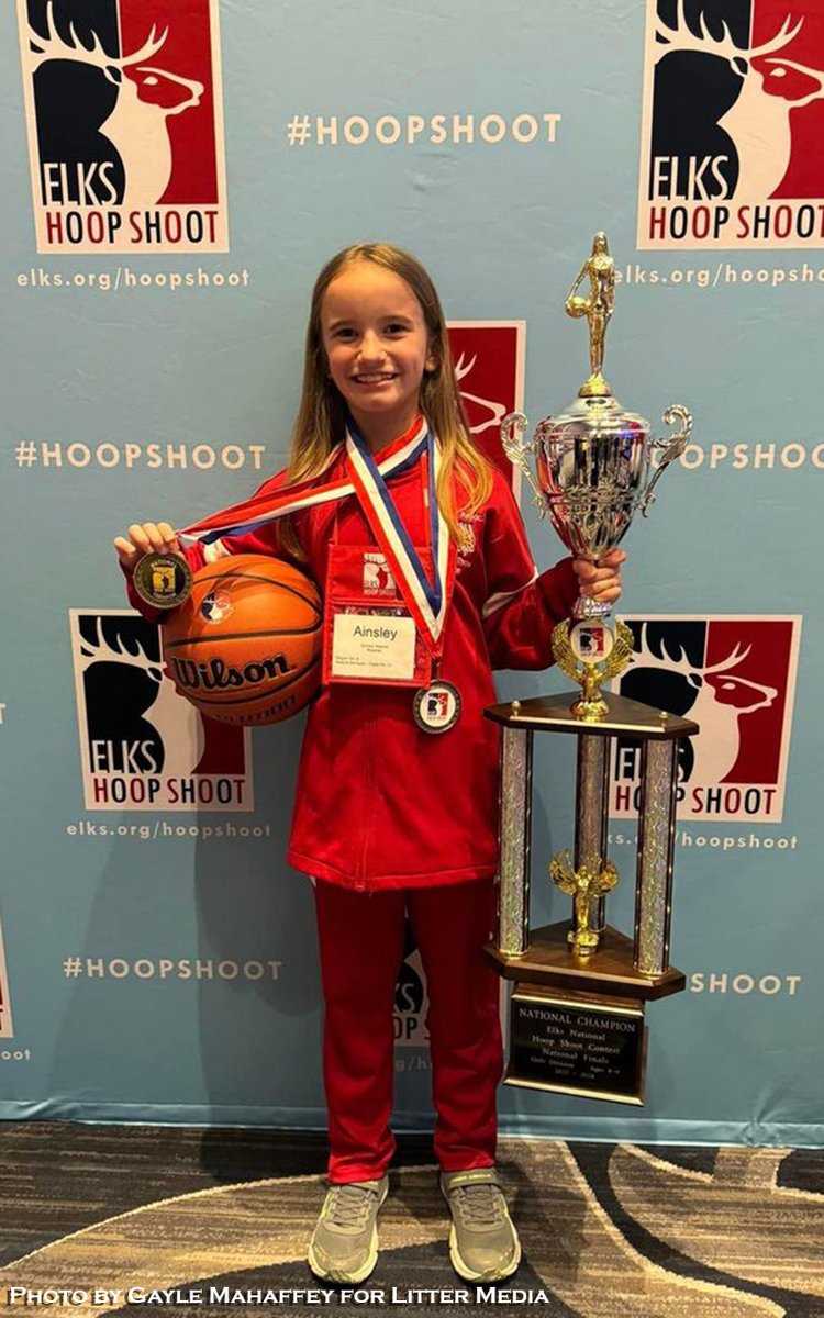 litter_media's tweet photo. A truly BIG day for a little gal from Ross County.
Ainsley Weaver, Elks Hoop Shoot National Champion and Getty Powell Award winner!
READ MORE HERE: https://t.co/h6DcUNQu5N
Article presented by Adena Health
#hoopshoot
@PVLocalSchools https://t.co/bQ6KerOOOX
