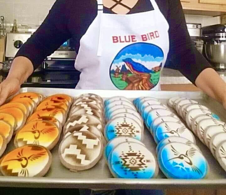 Native themed cookies looking absolutely delicious. Agree? Photo credit: Cynthia New Holy