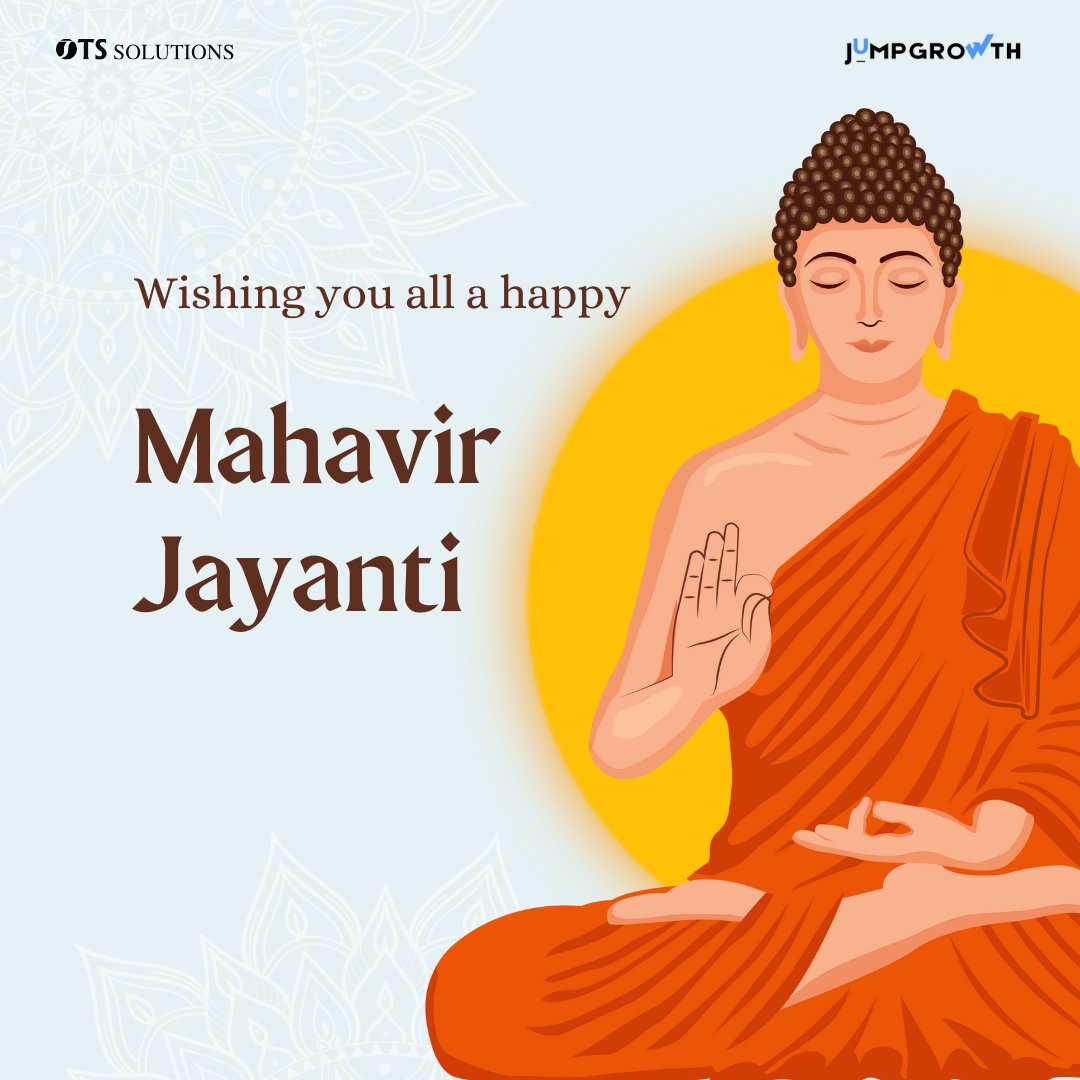Celebrating the birth of Lord Mahavir! May his teachings of non-violence, truthfulness, and ahimsa guide us towards a more peaceful world. #MahavirJayanti #JumpGrowth #JainFestival #Jainism