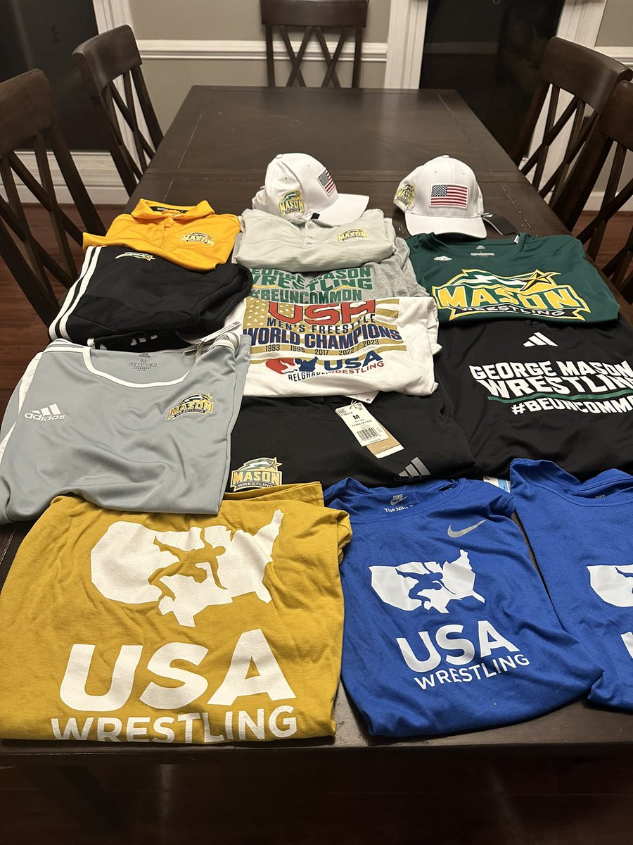 Jim Dutrow (@dutrowjim) on Twitter photo #WrestlingShirtADayinMay is coming! Sweet gear package from the <a href="/GMUWrestling/">George Mason Wrestling</a> Casino Night hosted by the Patriot Elite Wrestling Club! Silent auction for the win! #WrestlingShirtADayinMay is coming! Sweet gear package from the <a href="/GMUWrestling/">George Mason Wrestling</a> Casino Night hosted by the Patriot Elite Wrestling Club! Silent auction for the win!