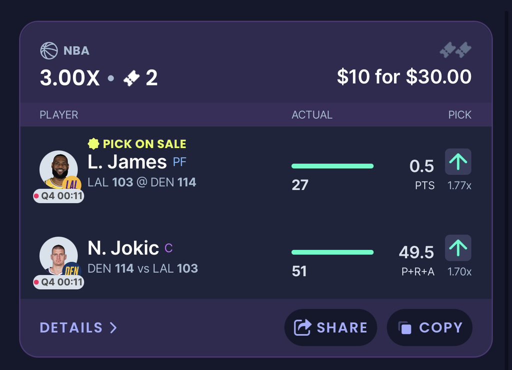 how many times do I gotta say it , like and follow , gave out FREE 
•
•
#NBA  #nbaprizepicks #PrizePicks #prizepicklocks #PrizePicksNBA
#Underdog  #underdognba #locks #bigwin #lakers #lebron #AD #comeback #40yearsold #clippers #discord #free #freepicks #MarchMadness #UpsetAlert