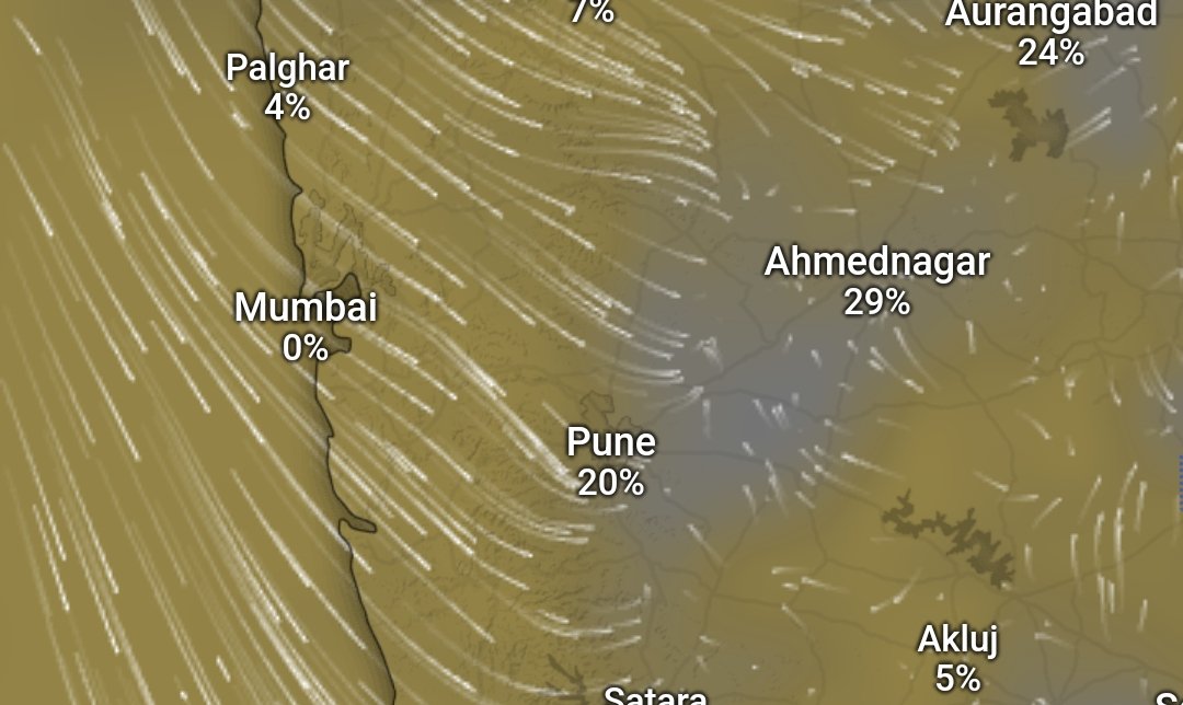 Many have been asking about possibility of #MumbaiRains on 21st April Chances of rain did persist in Western Ghats yesterday, as the climate was also cloudy also in Mumbai & Thane. Rain is expected more in ghat areas today, yet the parameters aren't showing much rain in Mumbai