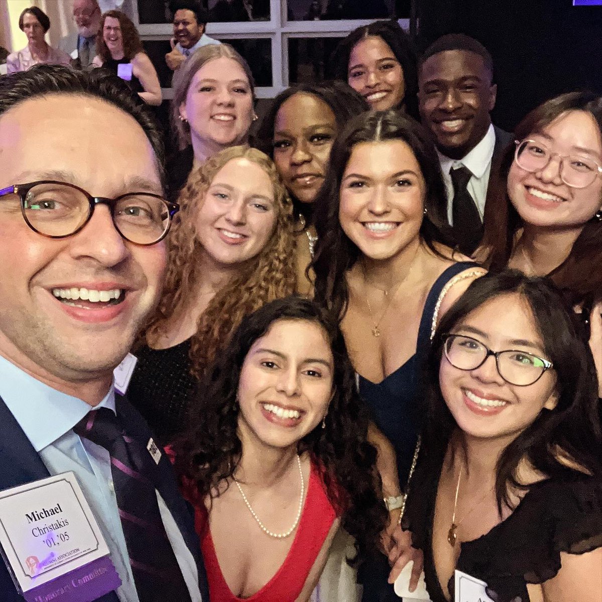 And, of course, no night would be complete without a selfie with our incomparable Purple & Gold Ambassadors — simply some of our very best @UAlbany students!