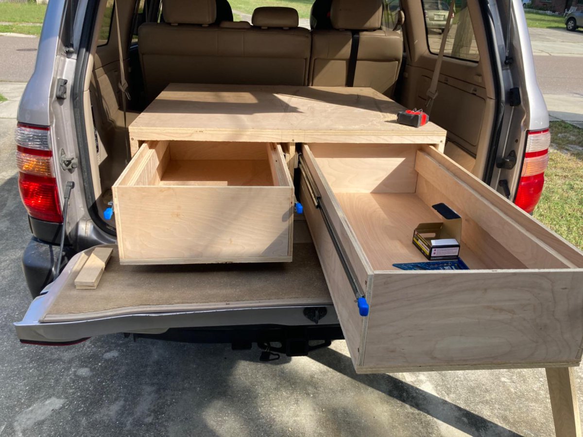 Good slides, seem very strong no sag in them and lock in place good.
Build with VADANIA VD2053 drawer slides with lock
vadania.com/product-catego…

#vadania #hardwaretools #remodeling #drawerslides #woodworking #woodwork #vanlife #vanlifestyle #camping #camper #diy #hardwaretools