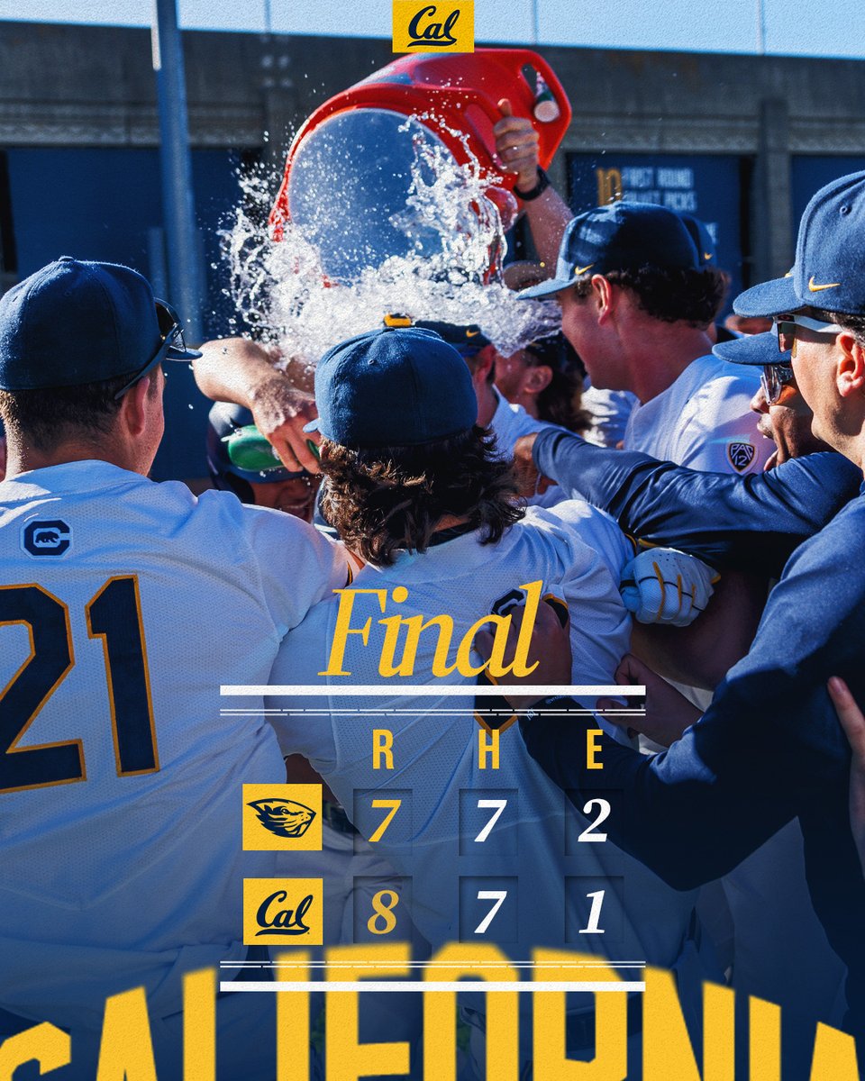 FINAL 

Bears take the series on a wild walk-off win over No. 5 Oregon State

#GoBears