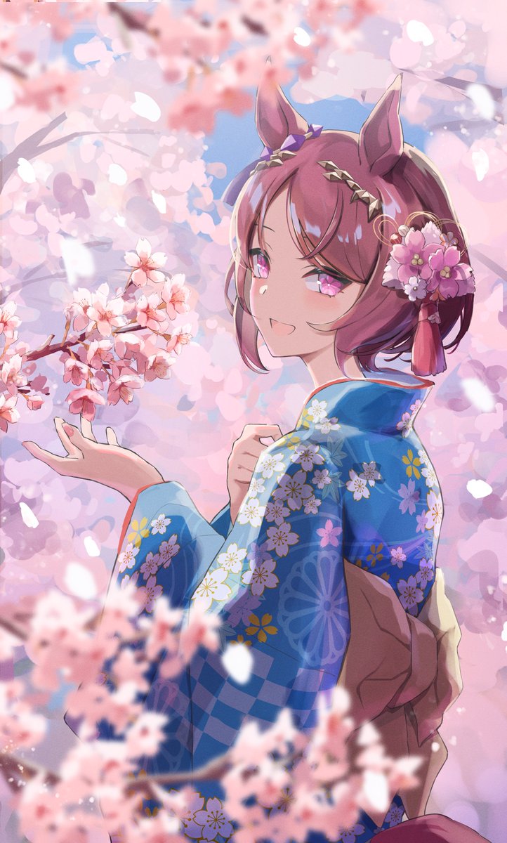 ウマ娘「大輪の遅咲き桜 #ウマ娘 」|かーらじおのイラスト