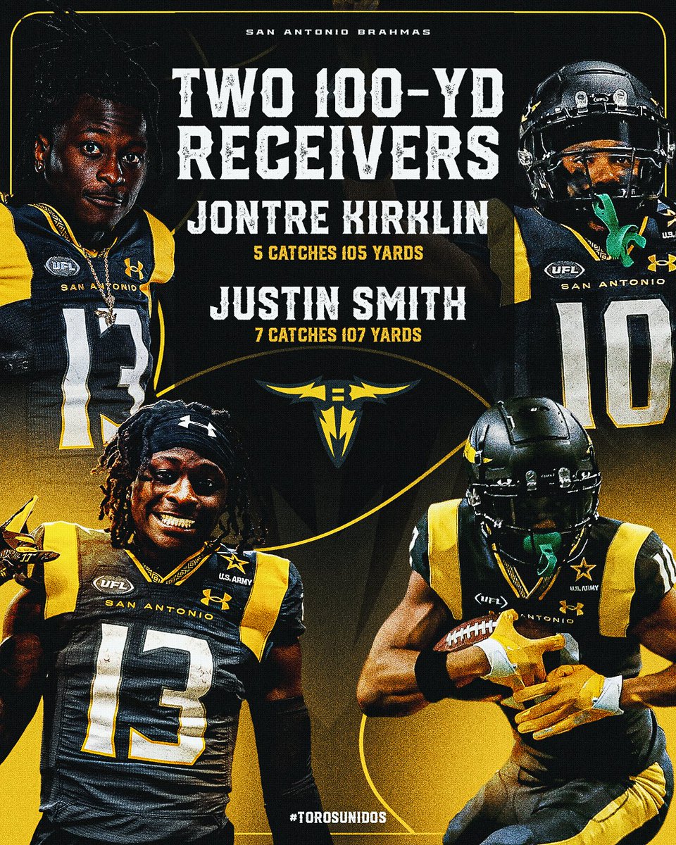 Two receivers, two 100+ yard games 🤝 Jontre Kirklin and Justin Smith balled out today 🔥