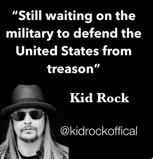 This Govt is committing Treason on this country, and I wouldn't have any problem if the military stepped in and restored order