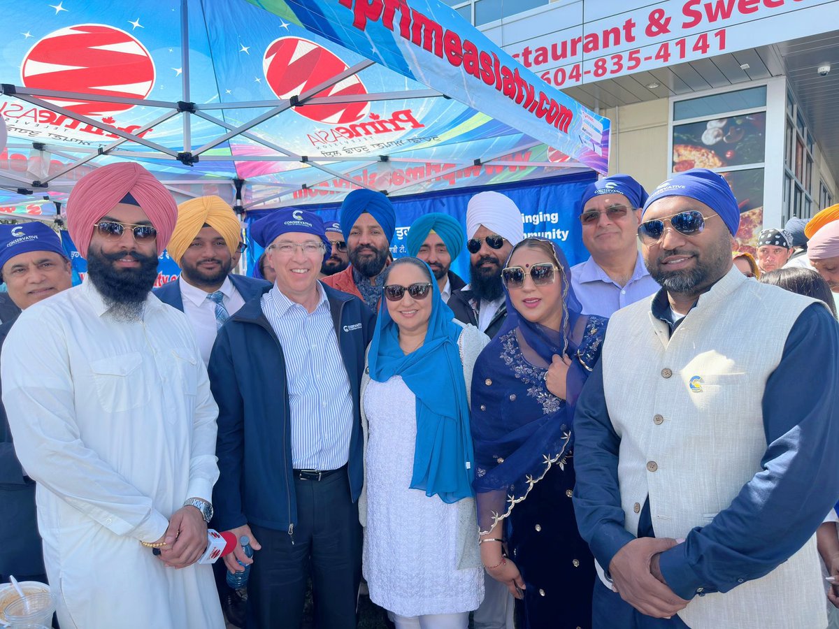 Happy Vaisakhi! So proud of our team for a fantastic event today. Thank you to everyone who came to our booth to show your support! #bcpoli