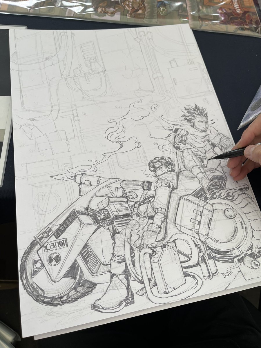 Akira brushpen work in progress