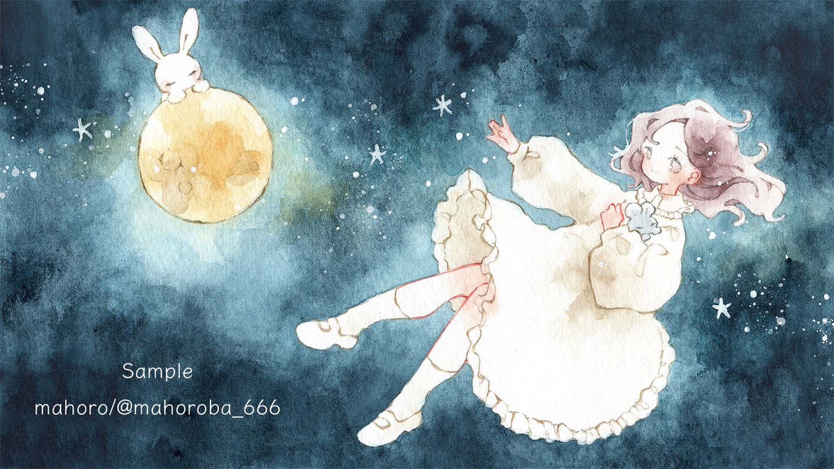「【 イラスト担当のお知らせ 】でんちゅー様( )【歌ってみた】回る空うさぎ / 」|まほろのイラスト