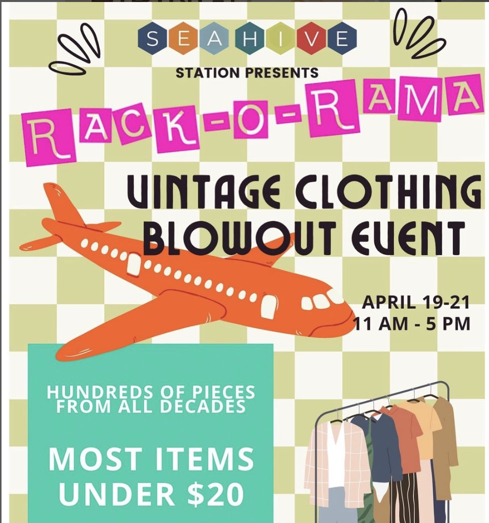 ATTENTION!

Tomorrow is the last day for this monthly vintage clothing blowout event that is happening at Sea Hive Station !

Hope to see you there!!

#vintage #vintageclothing #vintagefinds #sandiego #shopsmallsandiego #sandiegovintage #seahive #seahivemarketplace