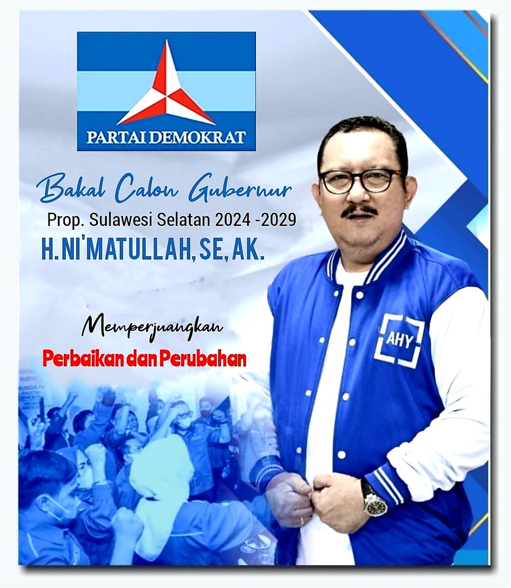 Aim44508493's tweet photo. .
          https://t.co/Y9cOEYuOge'MATULLAH,SE.Ak
      Ketua DPD Partai Demokrat
       Sulawesi Selatan indonesia
           Makassar-21-04-2024 https://t.co/3Lx5VK4FQA