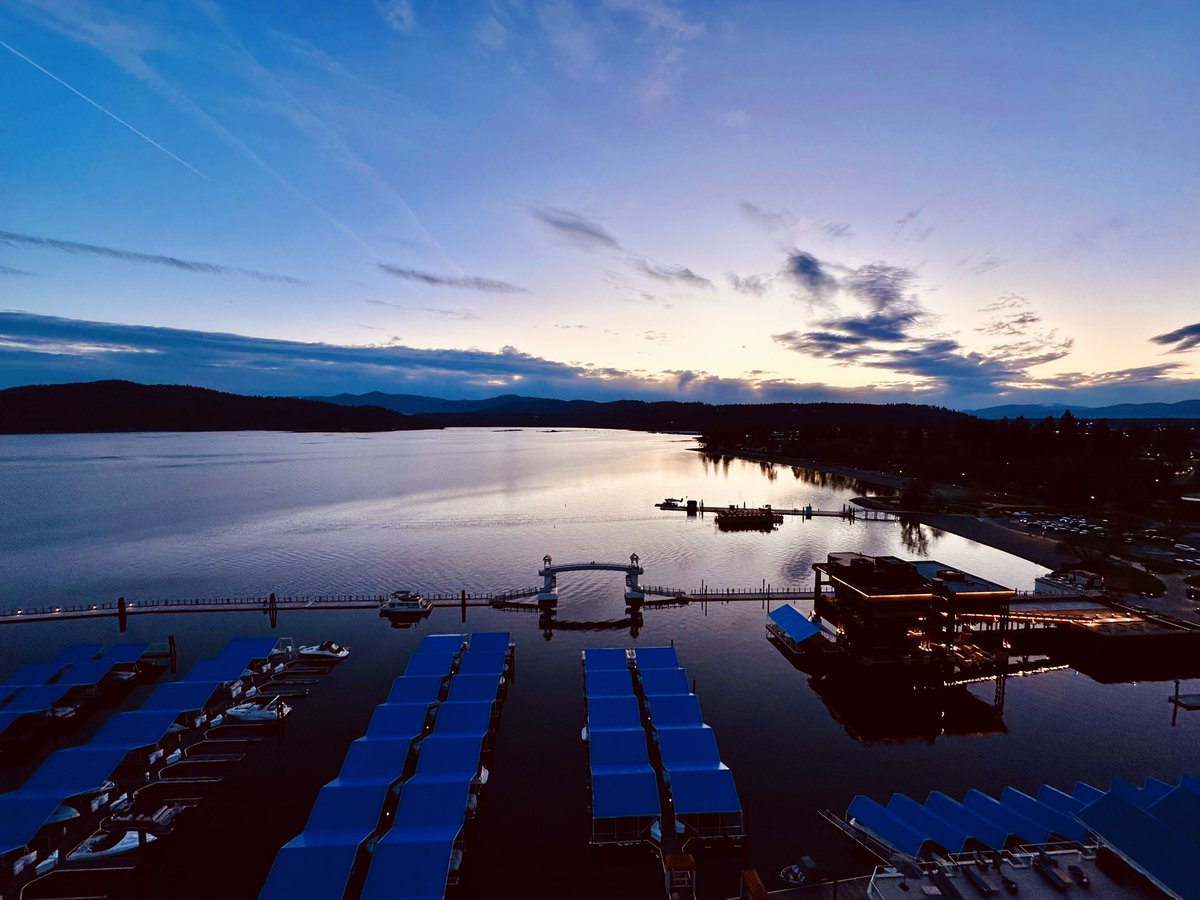 Our sunset view this week from the Coeur d’Alene Resort. <a href="/thecdaresort/">Coeur d'Alene Resort</a> <a href="/CdAPressNews/">CDA Press News</a>