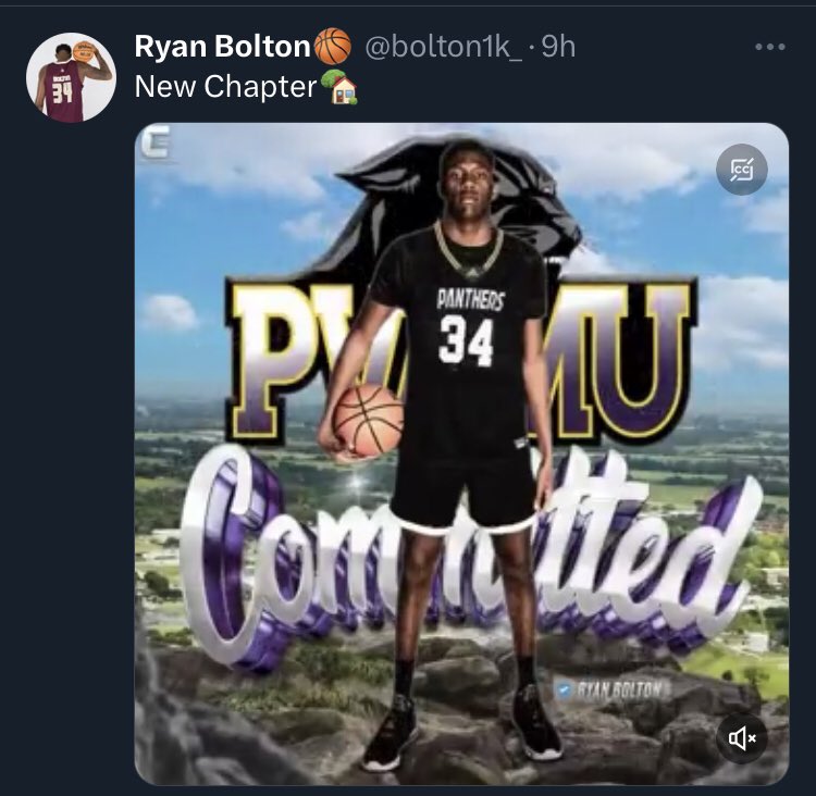 🚨Texas State transfer Ryan Bolton has committed to Prairie View A&M, per his twitter/X

The 6’10” 255-pound freshman did not appear in a game this past season 

#CoastalCarolina #SunBeltMBB #CollegeBasketball #PVAMU