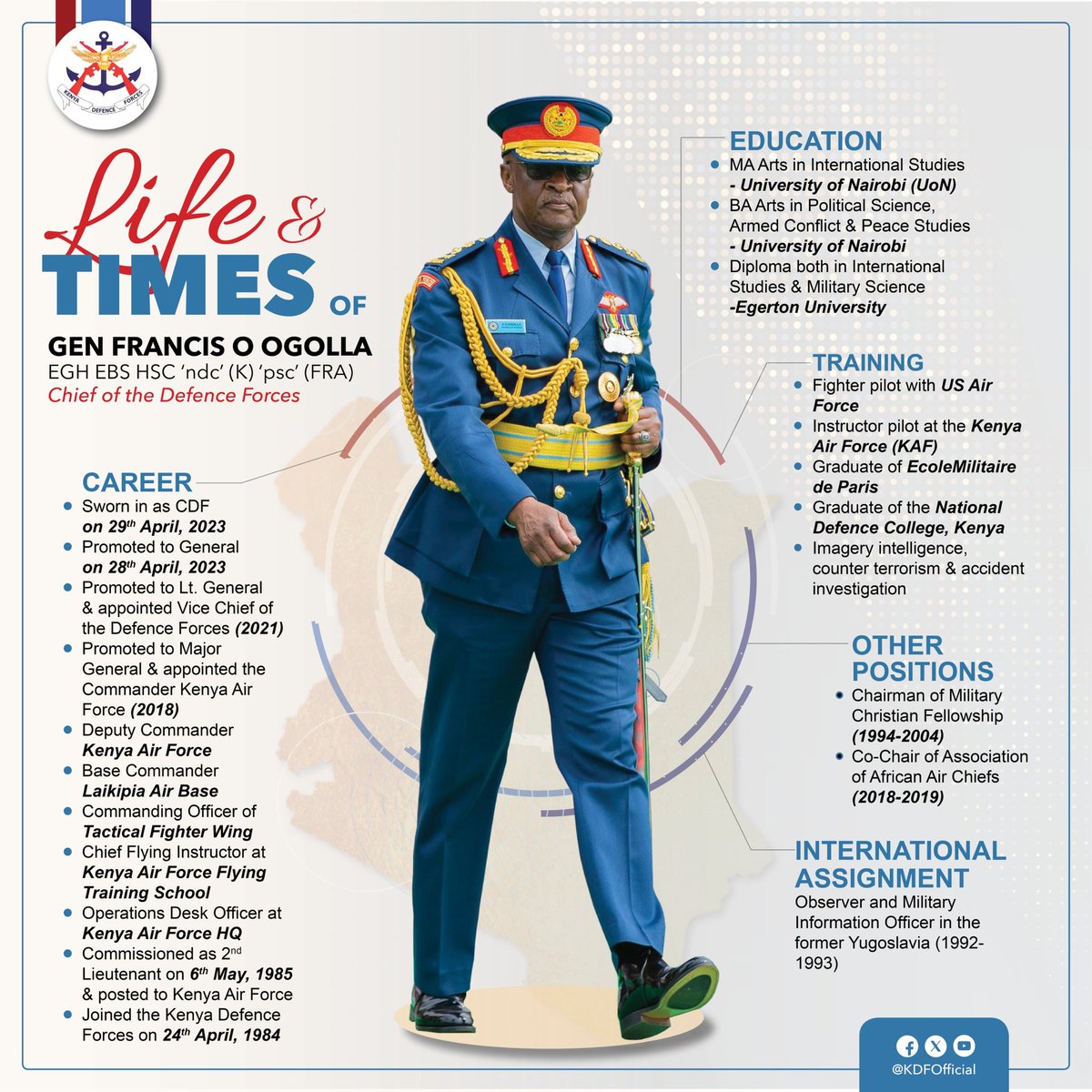 kdfinfo's tweet photo. Today, we lay to rest CDF Gen Francis Omondi Ogolla. 

Let us pray for his soul and for the souls of all our colleagues who left us following the air crash on Thursday, 18 April 2024. https://t.co/XIjAKLklXV