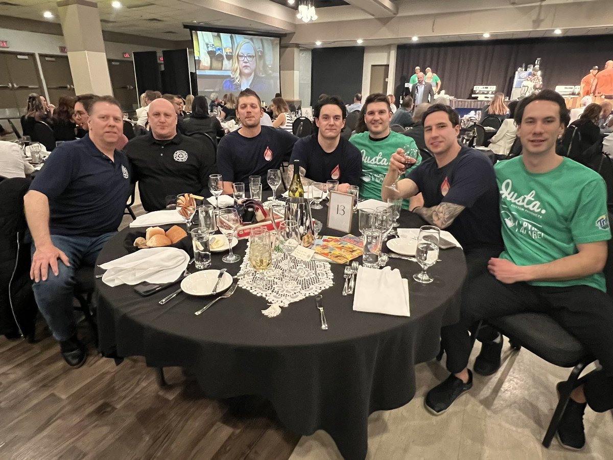 A few of our members are up in Saskatoon this weekend competing in the Fire in the Kitchen Cook Off which supports the @SPFFPABurnFund . Good luck to all the firefighter chefs as they put their firehall cooking skills on display for a good cause!