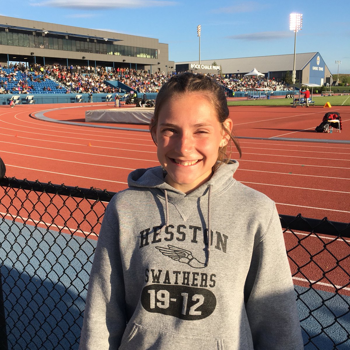 Ashley Lehman competed at KU Relays this weekend, placing 8th in the 400M, 5th in pole vault, and she also ran the 800M for the first time at a high school meet, setting a new school record of 2:18.12!