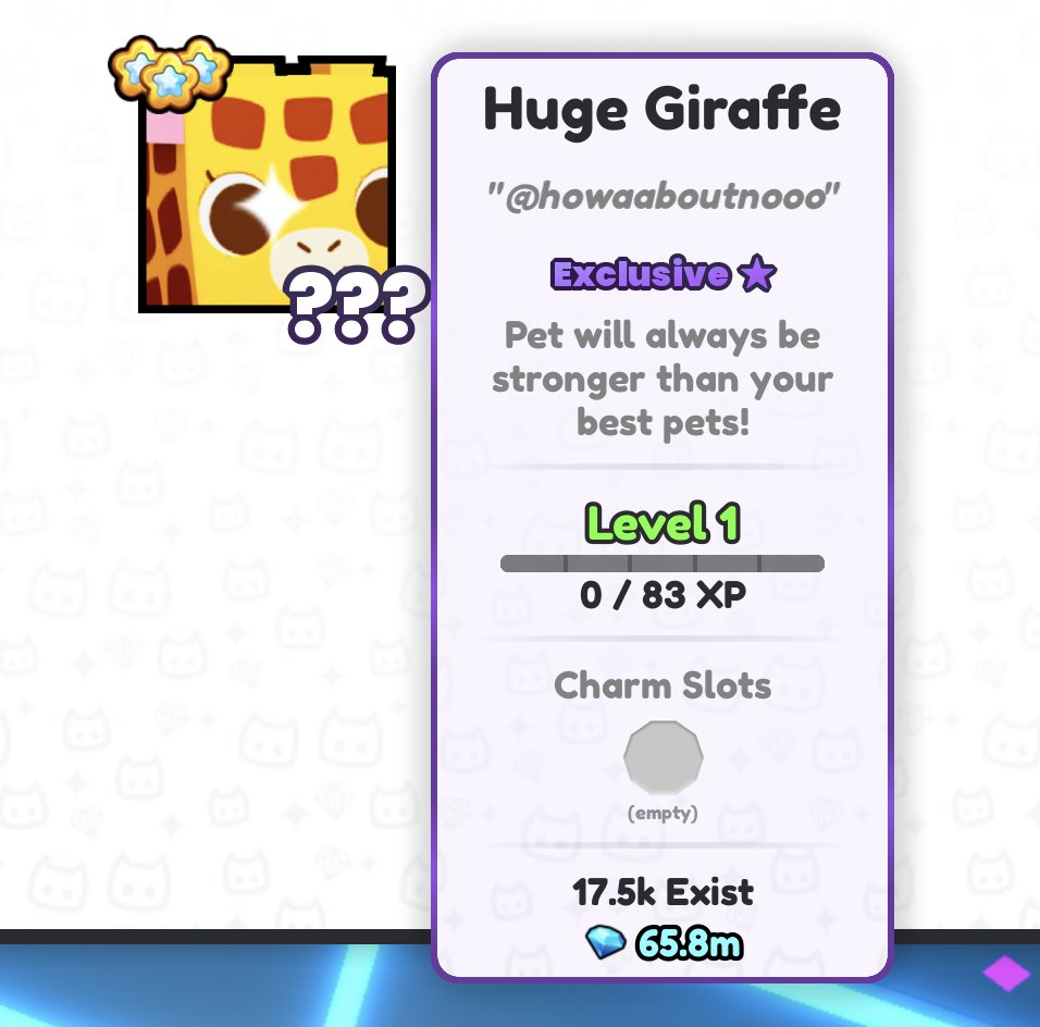 🎉 DAILY GIVEAWAYS - Day 162 (ish) 🎉 🔥 Huge Giraffe! 🔥 Requirements: 🤝 follow me ❤️ & 🔁 like & RT 💬 reply w/ ur username giveaway ends in 48 hours! good luck! 🎉 #PetSimulator99