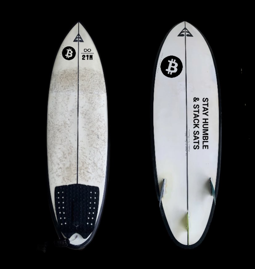 Adding some #bitcoin customization to my surfboard. Any suggestions?