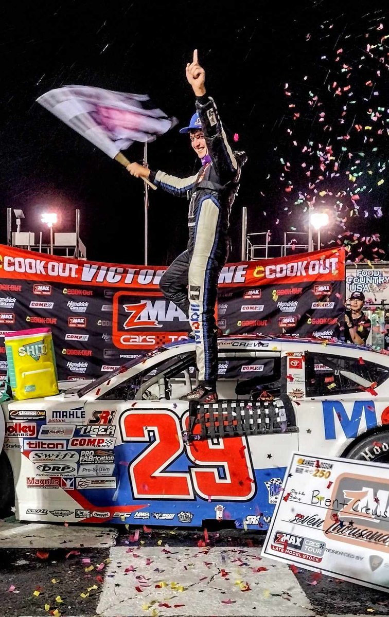 Young phenom Brent Crews breaks through for his first career @zMAXFormula @CARSTour Late Model Stock win, and he does it with @KHI_Racing at @OCS_Track.
