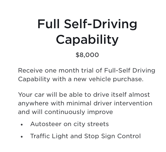 SawyerMerritt's tweet photo. BREAKING: Tesla has dropped the price of FSD to $8,000 (from $12,000) in the U.S.

Tesla has also gotten rid of Enhanced Autopilot, which was $6,000. https://t.co/LQwgVrevgr
