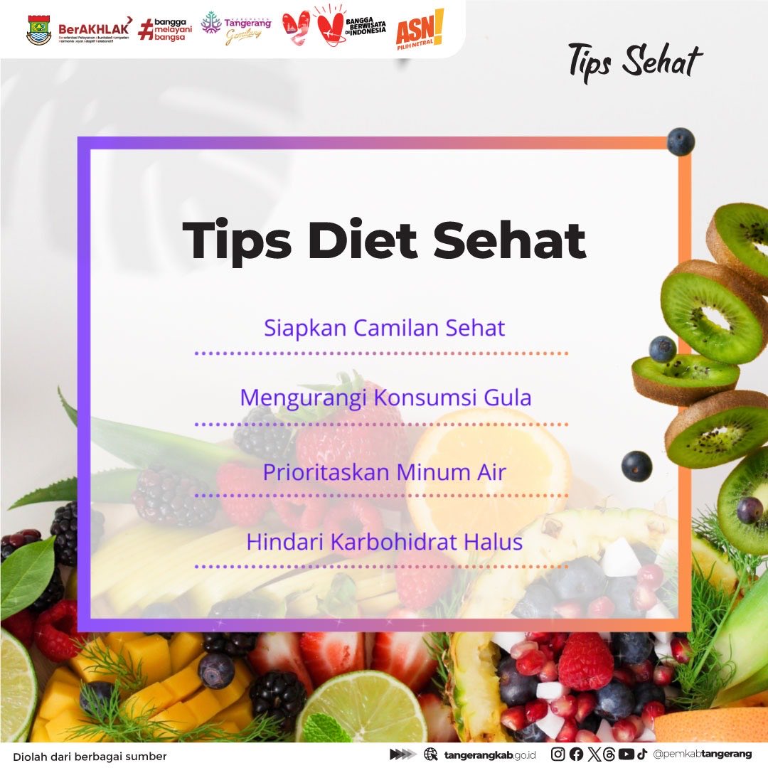 Halo Handai Tolan!
Gimana kabarnya? Semoga sehat selalu ya!

Selamat berakhir pekan bersama keluarga tercinta ya !

#Tips #TipsDietSehat #TipsAlaPemkabTangerang