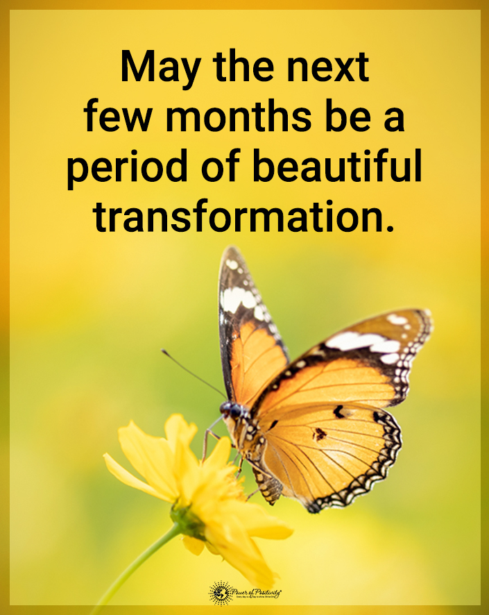 “May the next few months be a period of beautiful transformation.”