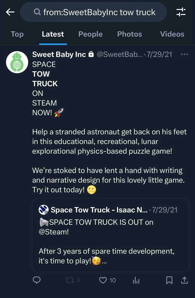 Sup guys, there's a new game in the list! It is called Space Tow Truck and I've discovered about this one because of a follower, so thanks to him! store.steampowered.com/app/1273600/SP…