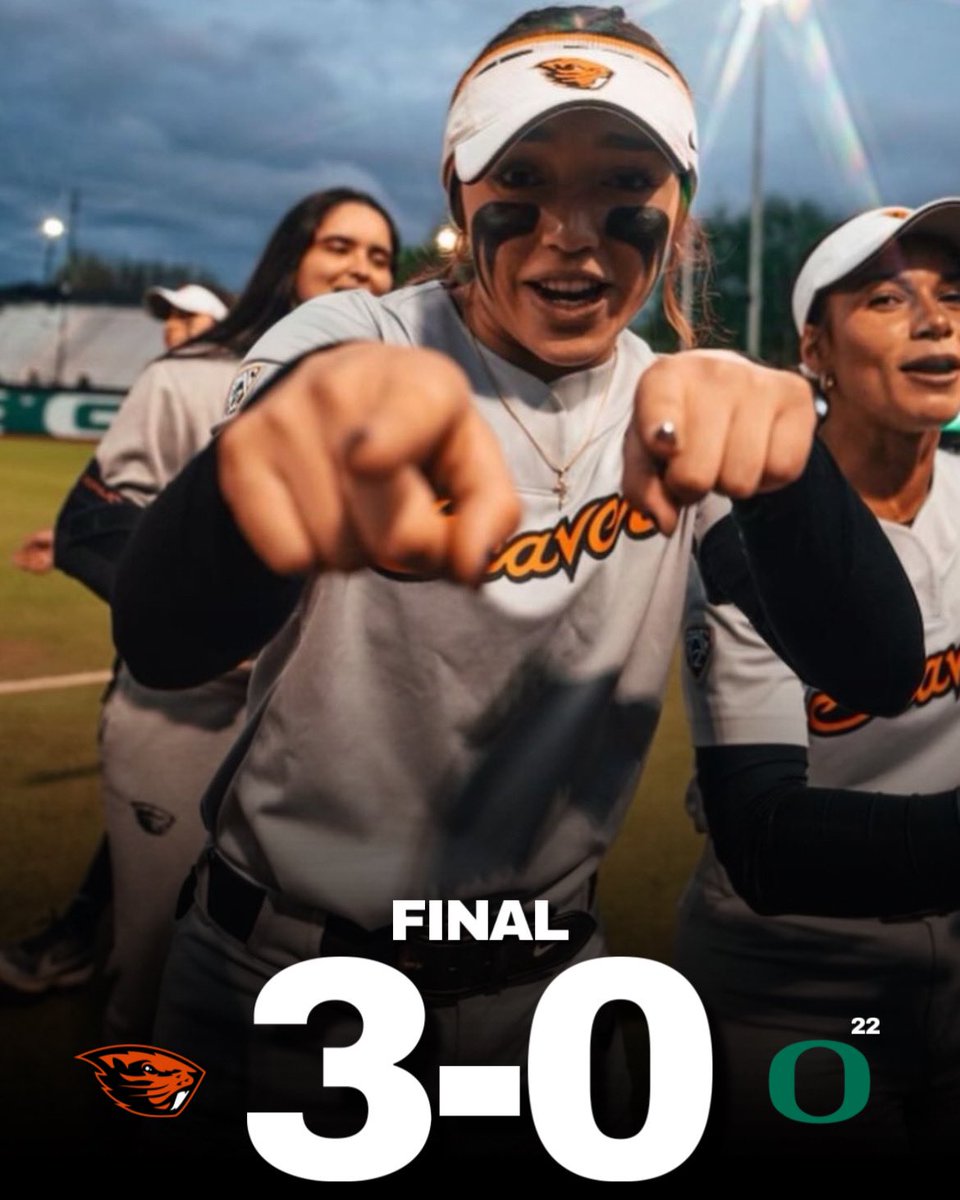 Softball gets the W over #22 Oregon!! Ladies get another top 25 win 👀🦫 #GoBeavs #BTD