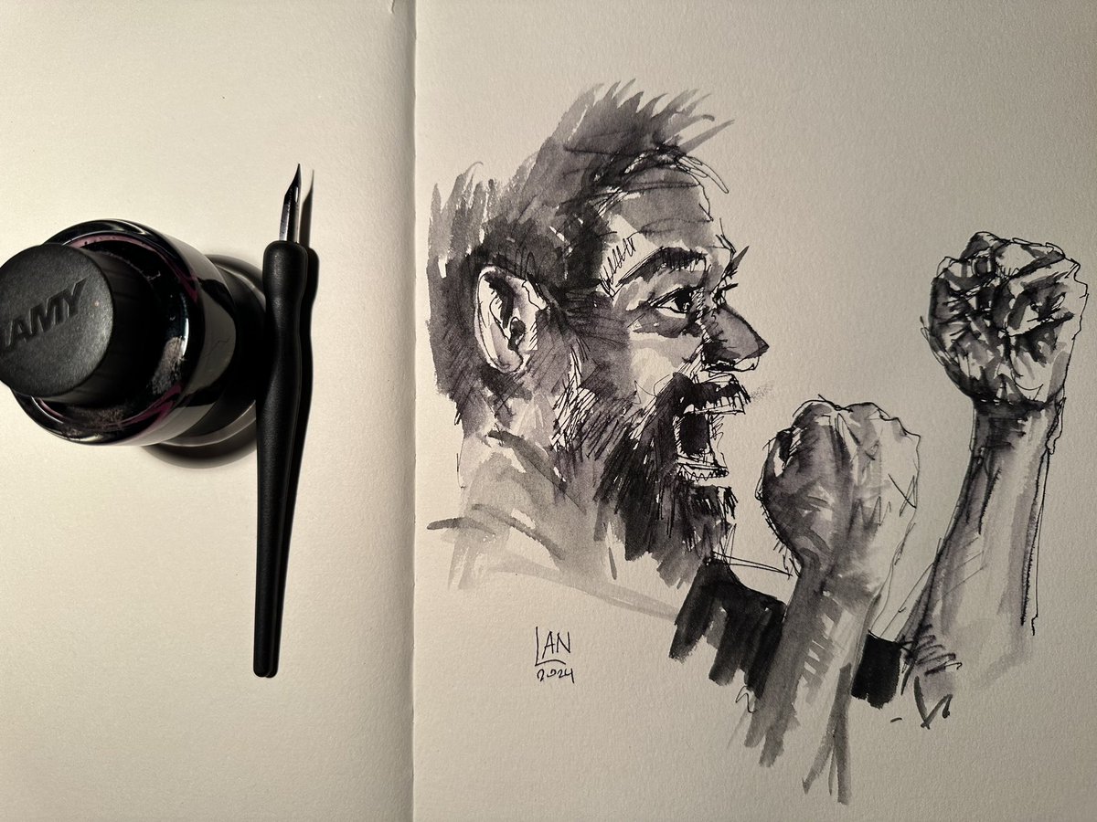 spacemanAmir's tweet photo. Fight club. Sketch of a figure getting ready for a fist fight. I’ve been watching too much UFC clips. Need to just chill and watch something else #Iink #Sketching #fight https://t.co/m2xPm6ySDz
